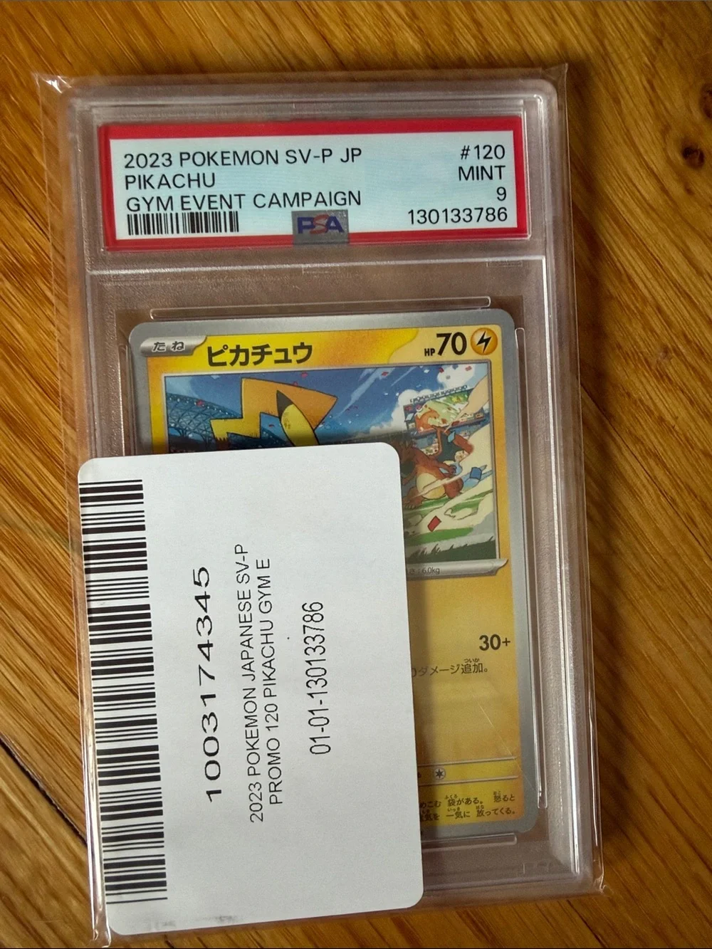 Pokemon Pikachu Promo Card — Yellow & Red Graded PSA 9